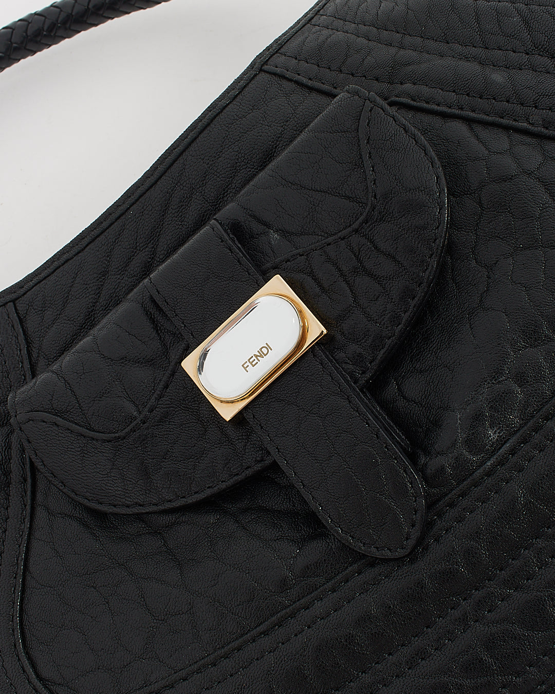 Fendi Black Leather Spy Bag