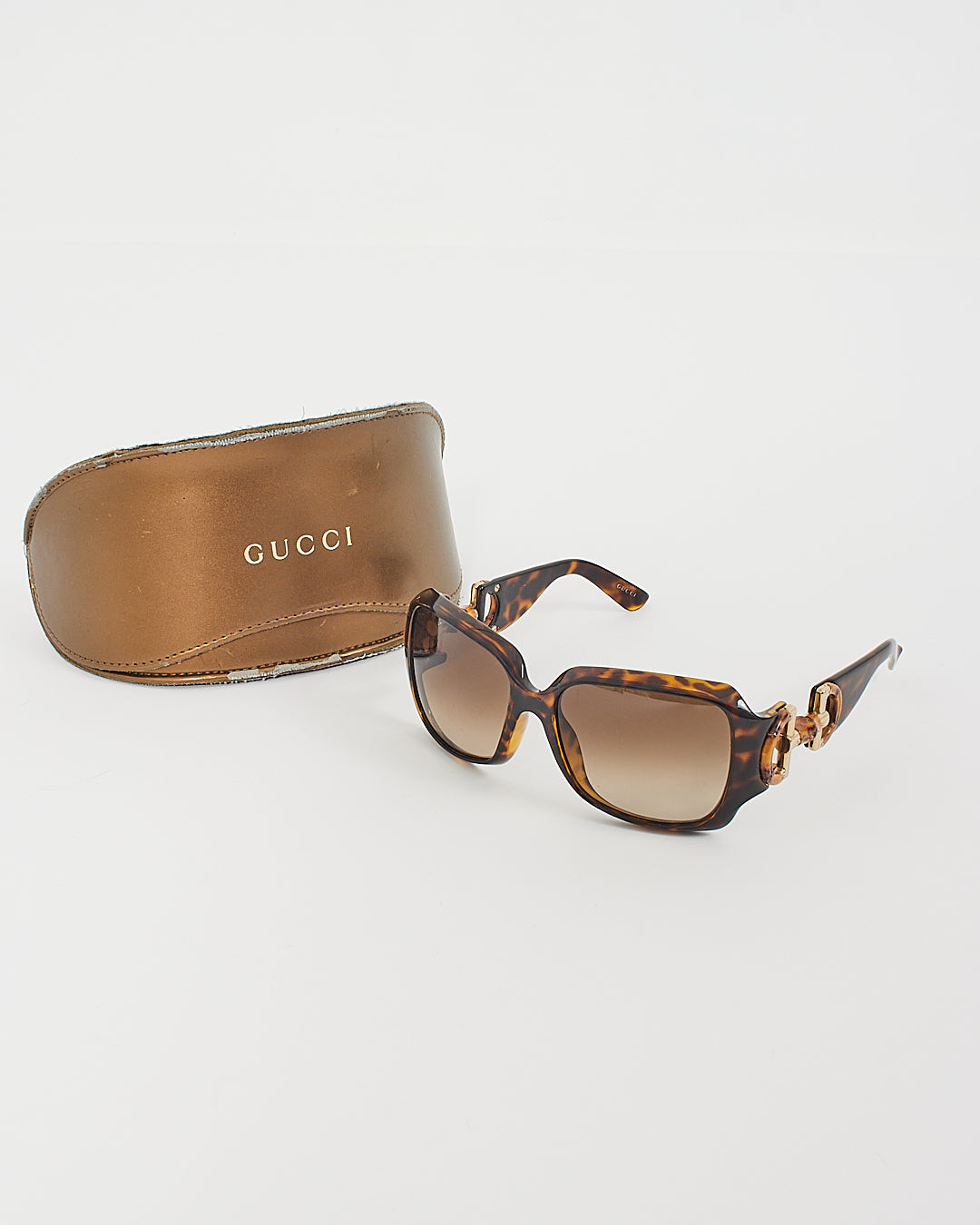 Gucci Brown Tortoise Bamboo Horsebit GG2969/S Sunglasses