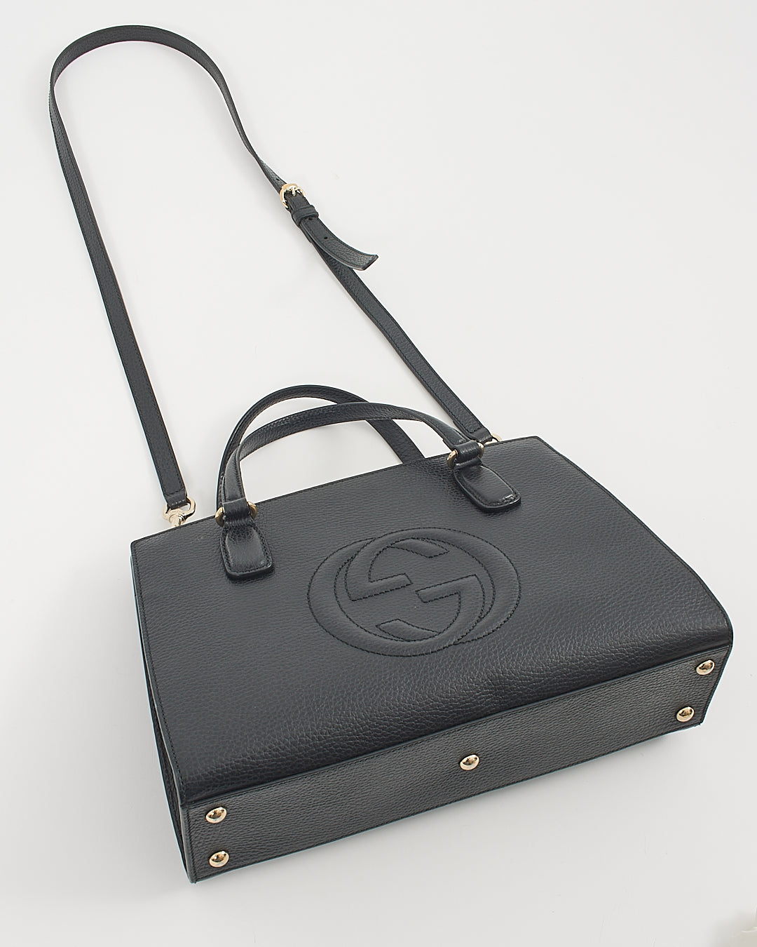 Gucci Black Leather Soho Medium Satchel Top Handle