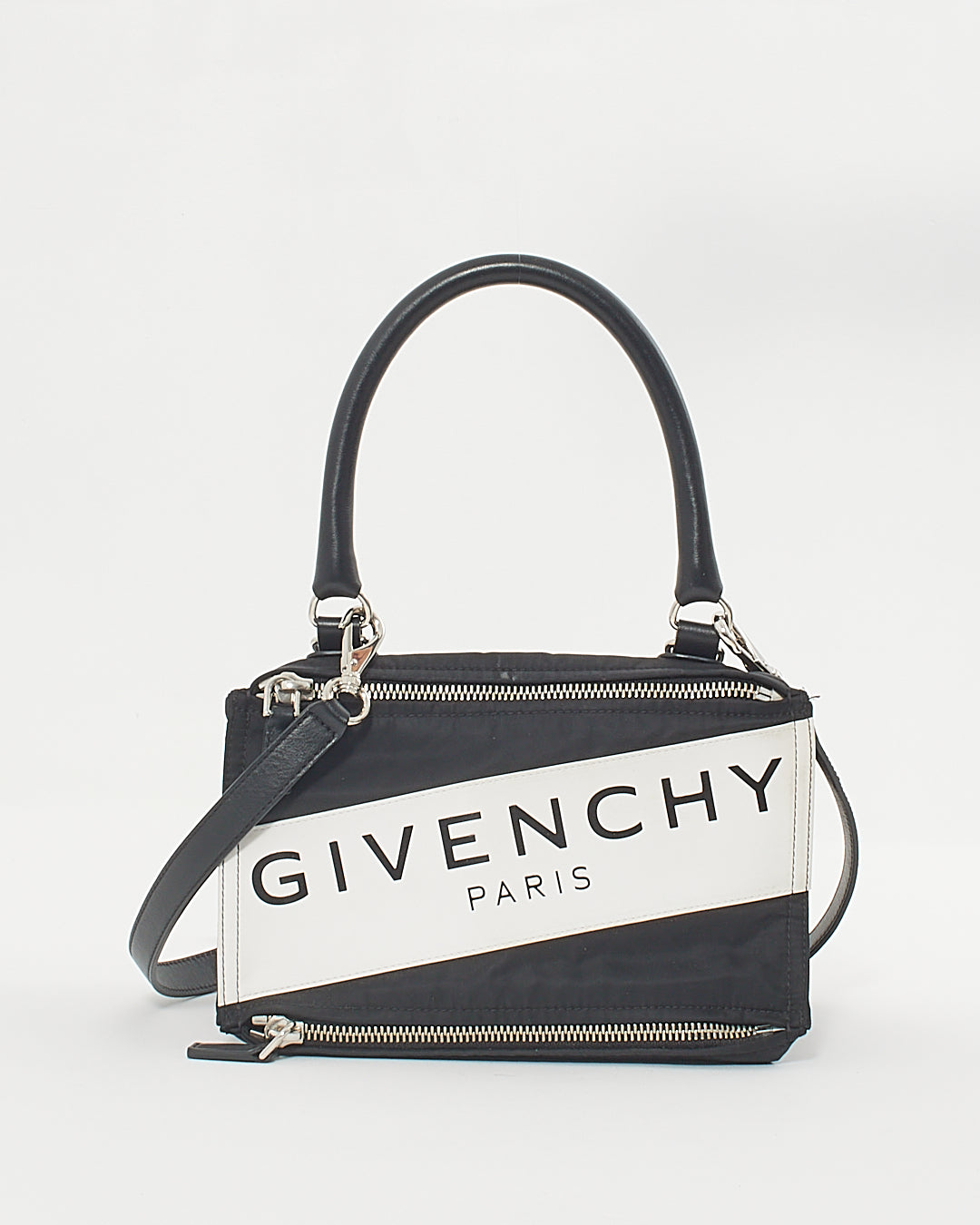 Buy Givenchy Black/White Nylon Logo Pandora Crossbody Bag