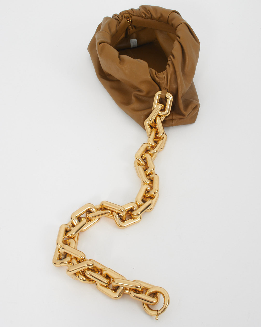 Bottega Veneta Khaki/Brown The Chain Pouch Bag