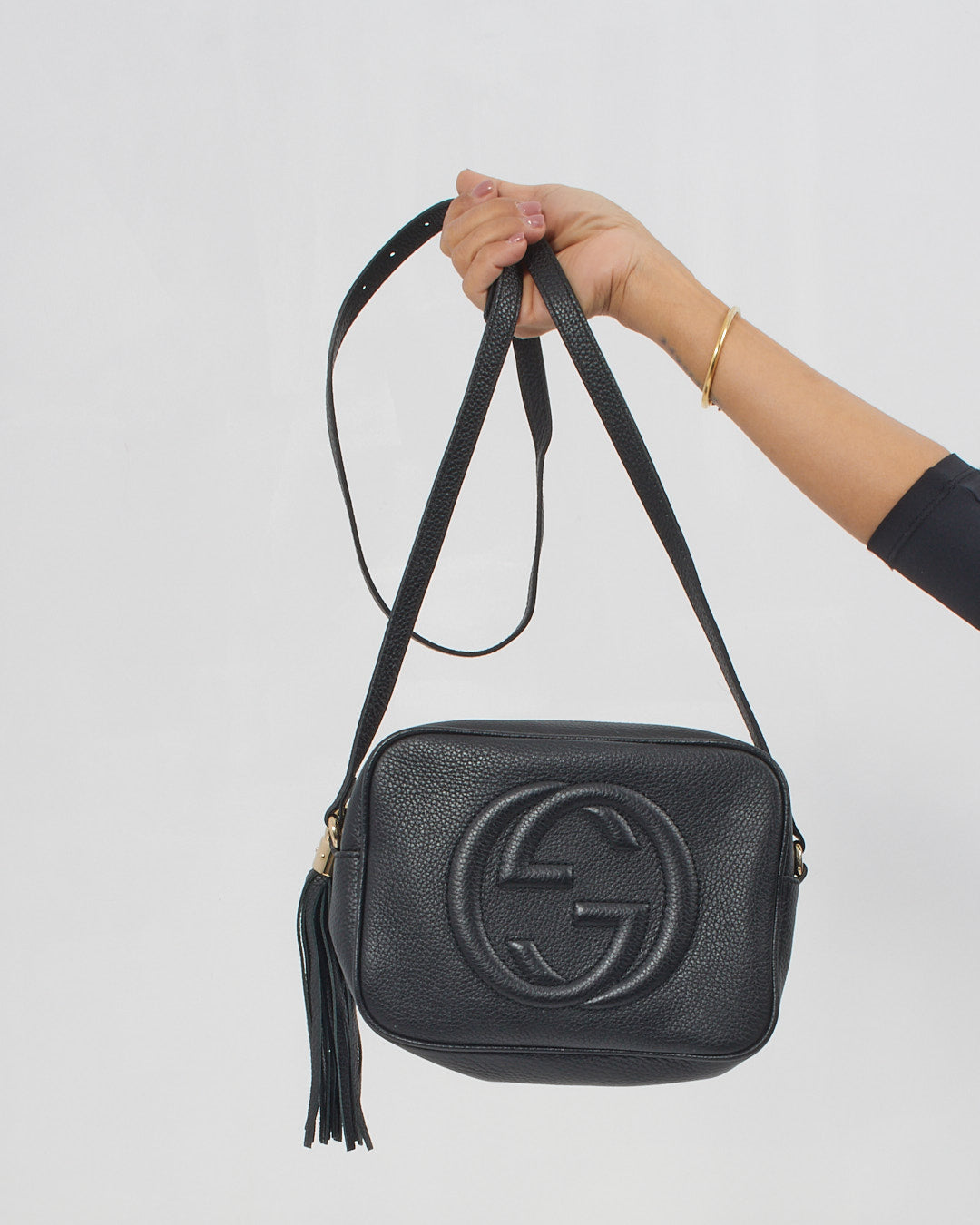 Gucci Black Pebbled Leather Soho Disco Bag