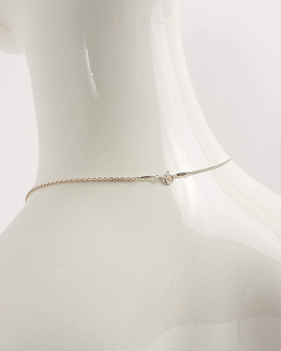 Tiffany & Co. Sterling Silver Open Heart Lariat Necklace