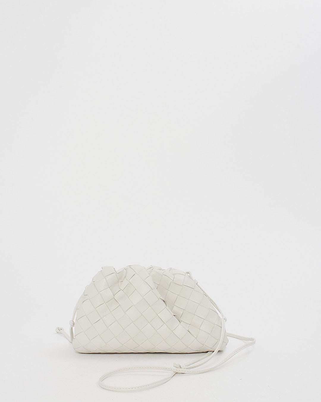 Explore a Bottega Veneta White (Chalk) Intrecciato Leather The