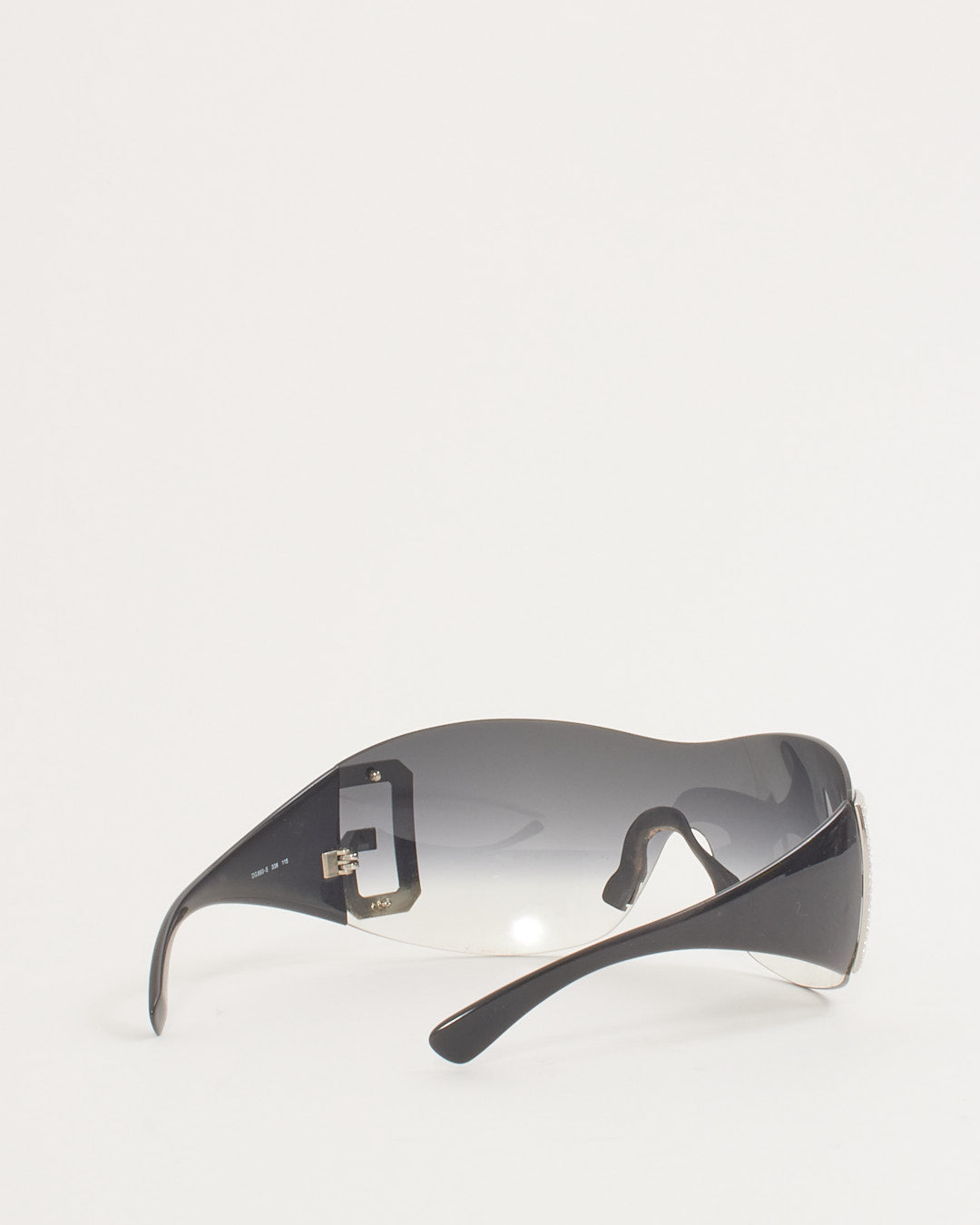 Dolce & Gabbana Black Swarovski Crystal D DG 893S 338 Shield Sunglasses