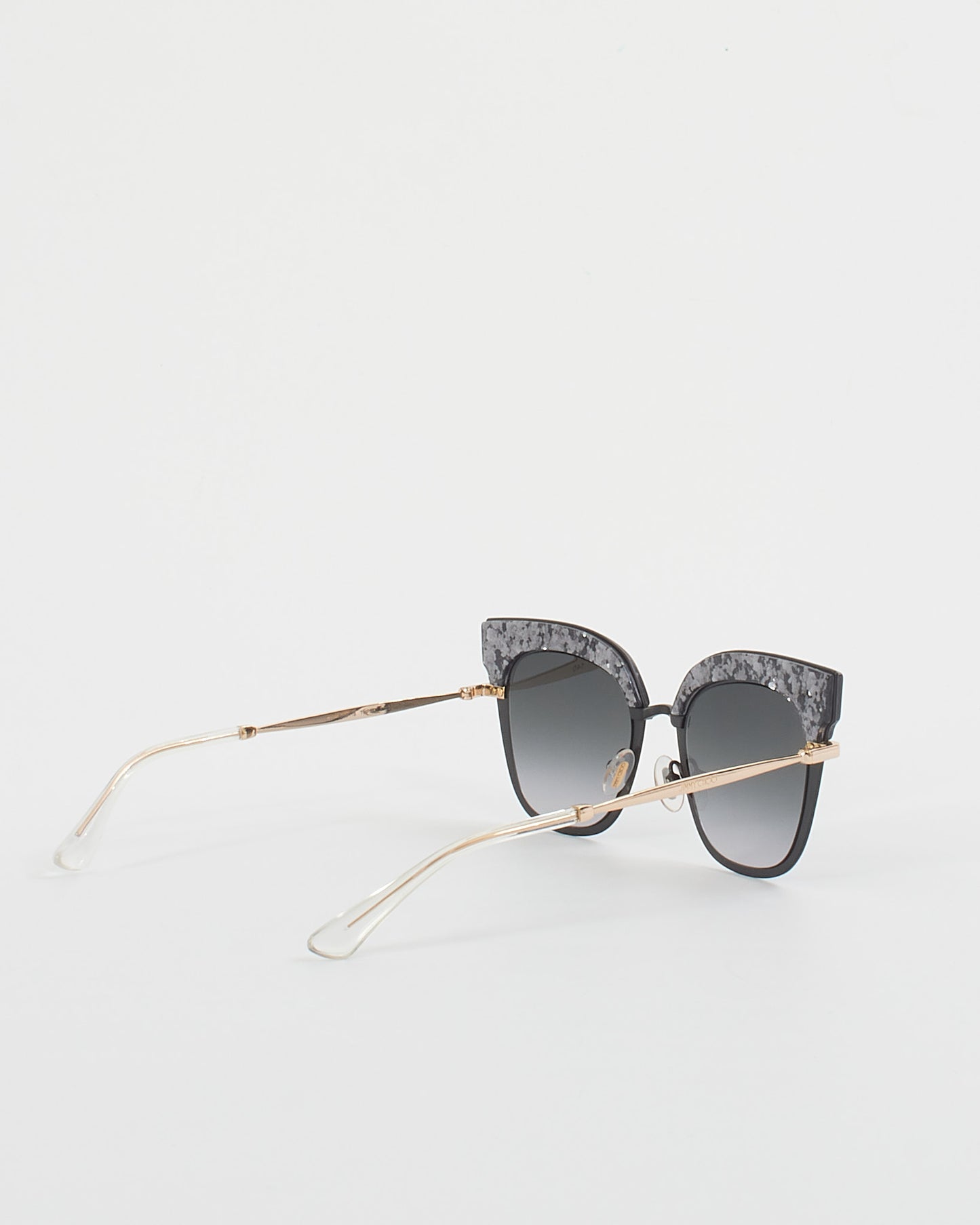 Jimmy Choo Grey Metal Frame Sparkle Cat Eye ROSY/S Sunglasses