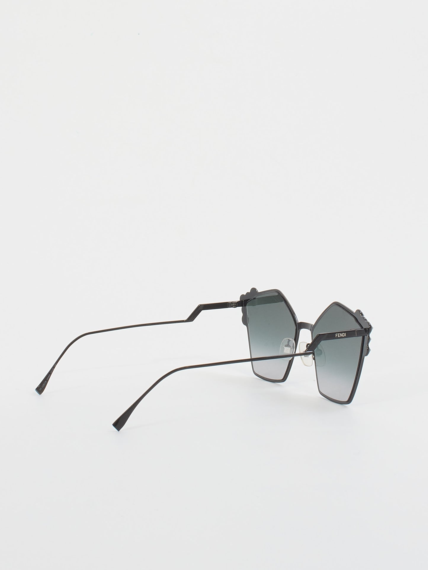 Fendi Black Metal Frame Can Eye FF0261 Oversize Sunglasses