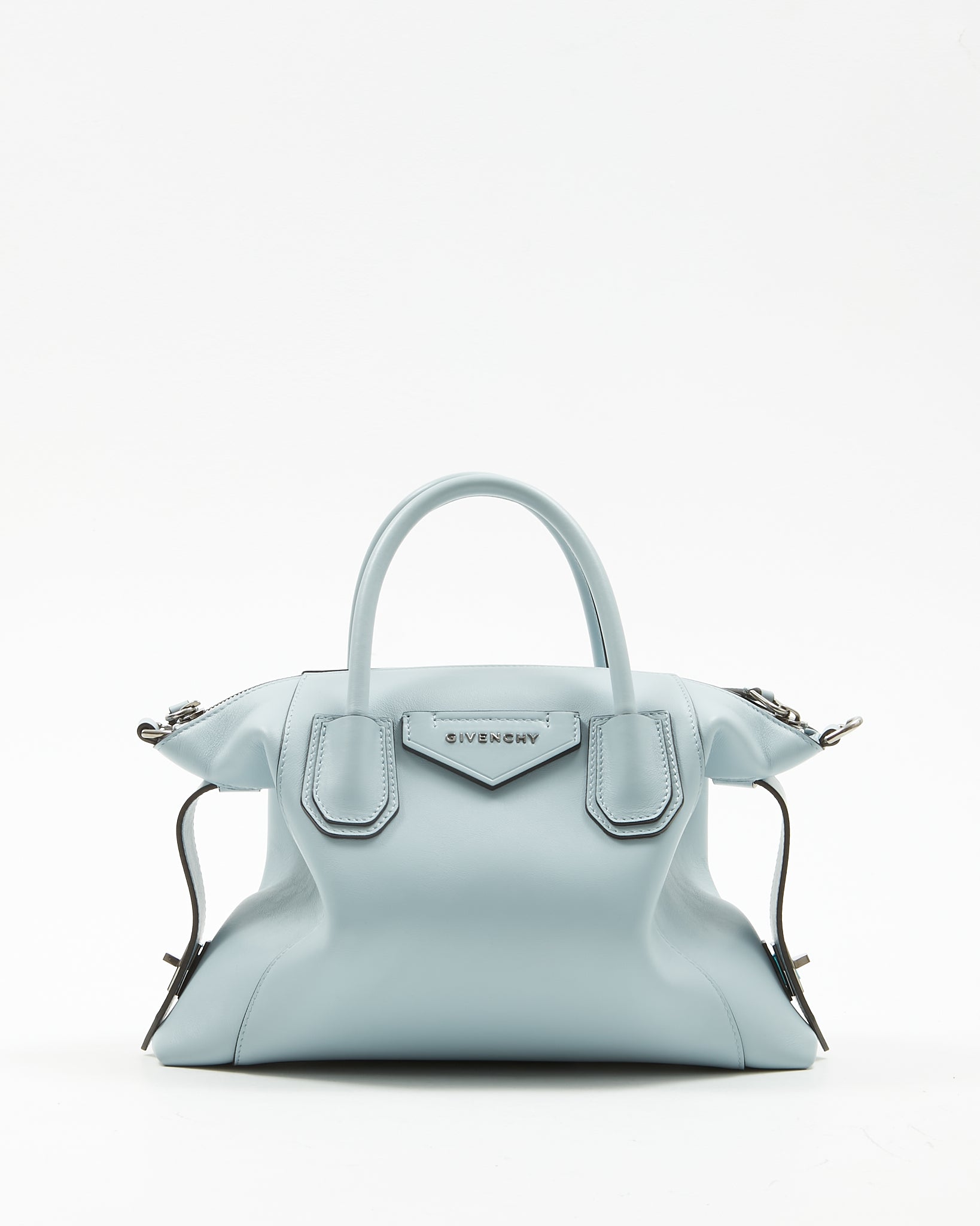 Explore a Givenchy Baby Blue Leather Soft Antigona Bag