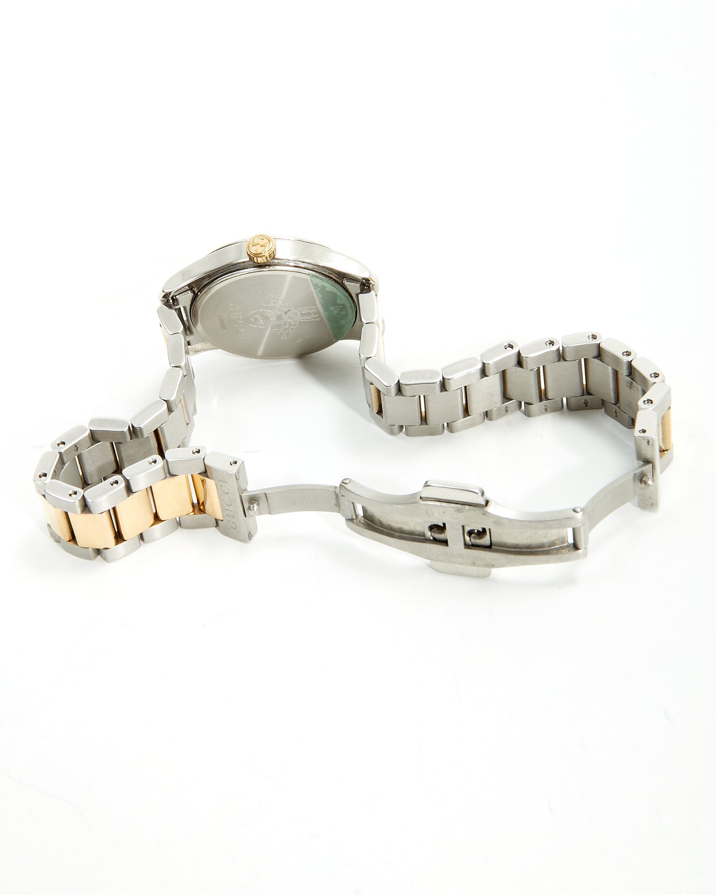 Gucci Two Tone Tiger Head Dial Face 27mm Watch