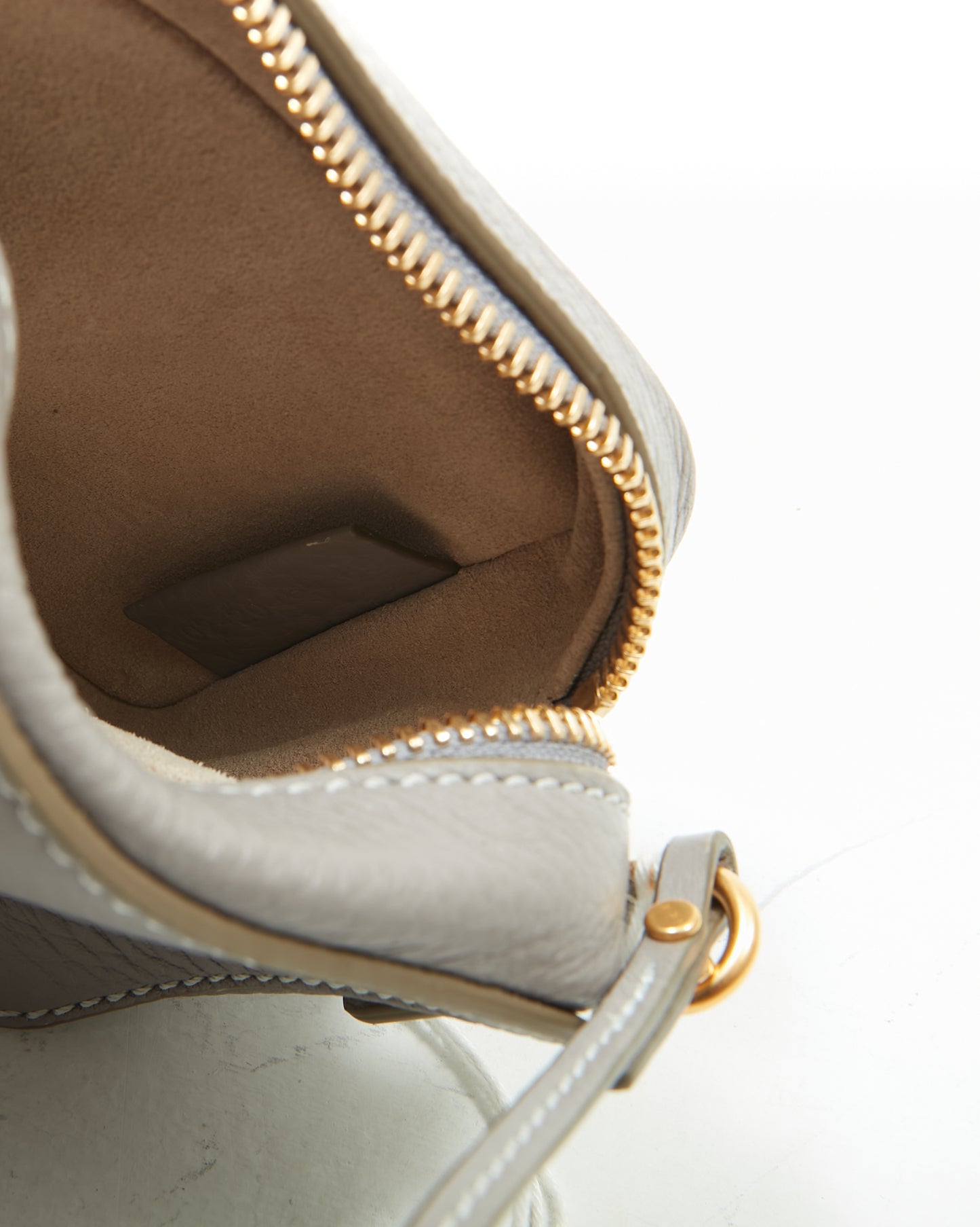 Chloe Cashmere Grey Leather Mini Shoulder Bag