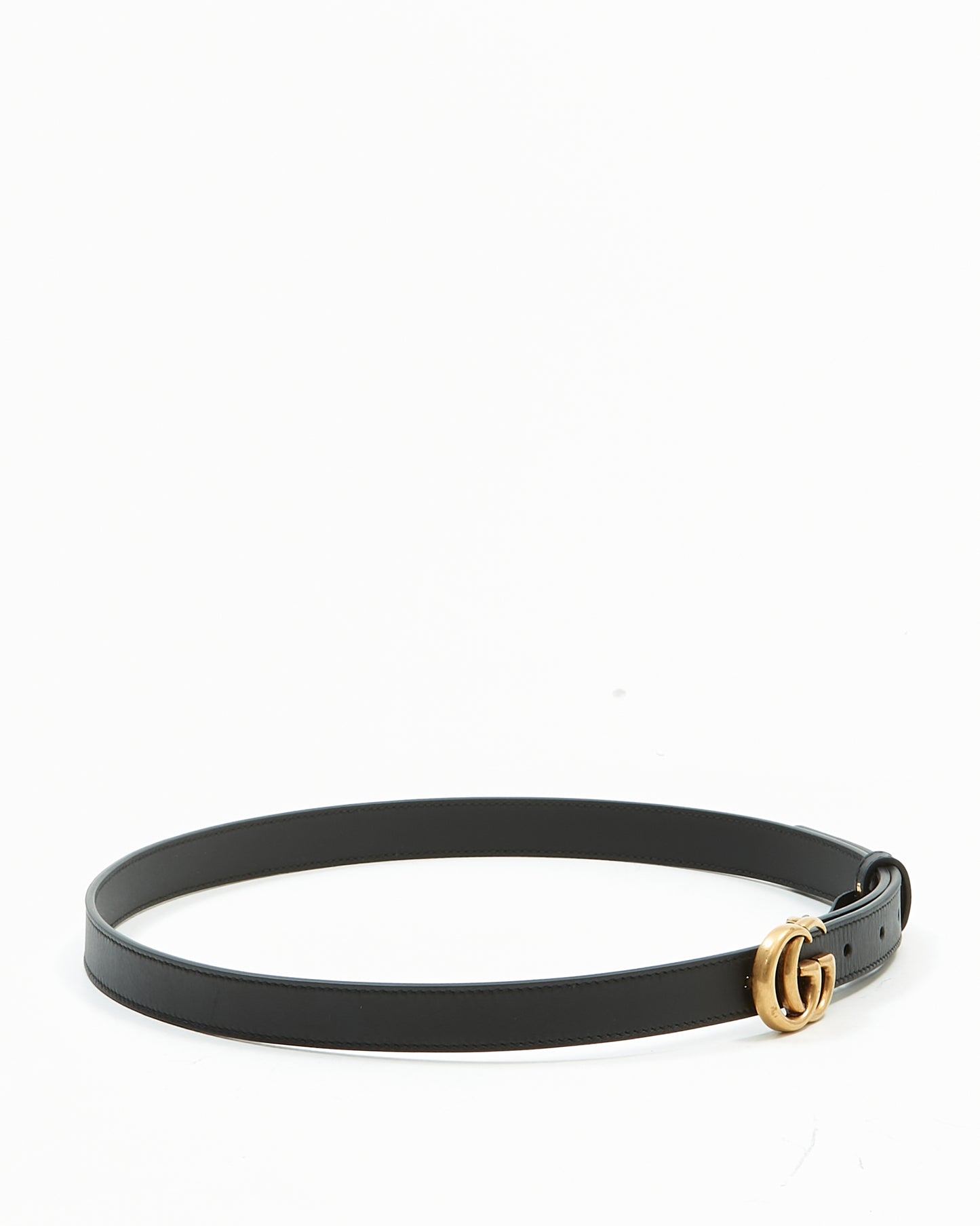 Gucci Black GG Marmont Thin Belt - 80/32