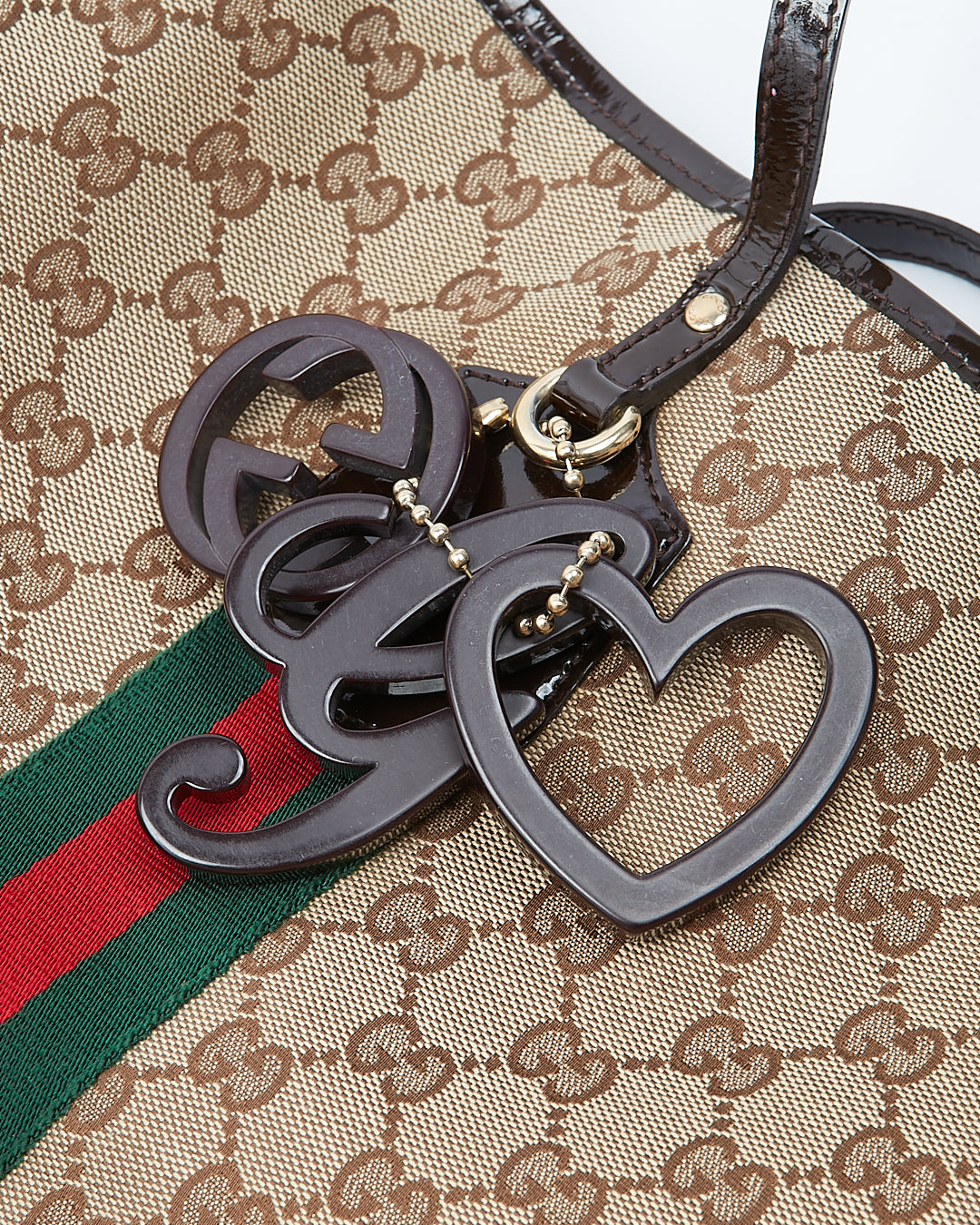 Gucci GG Supreme Web Detail Tote Bag