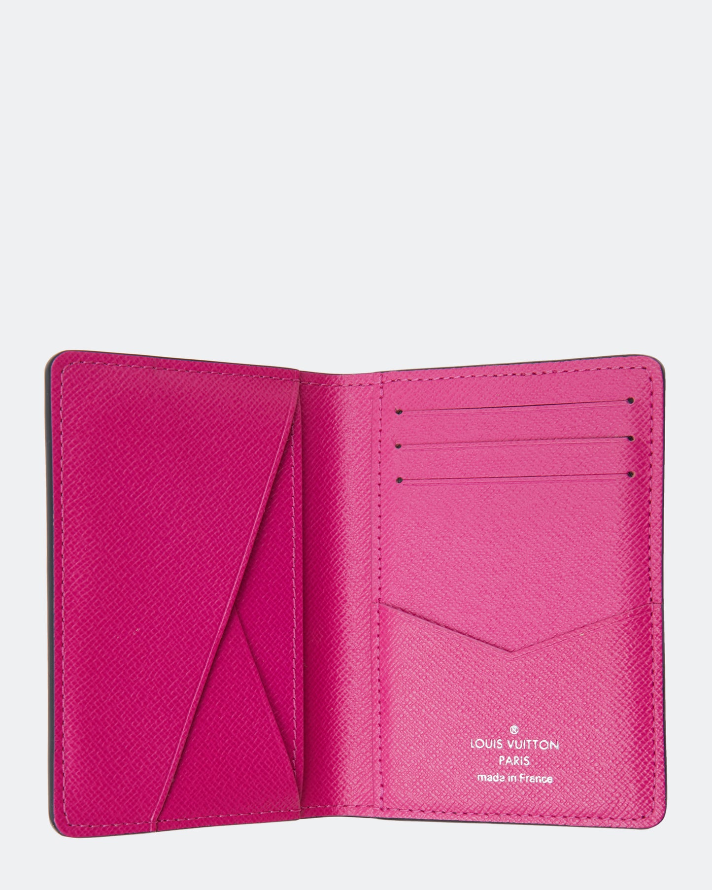 Portefeuille organisateur de poche à deux volets en toile monogramme rose Louis Vuitton