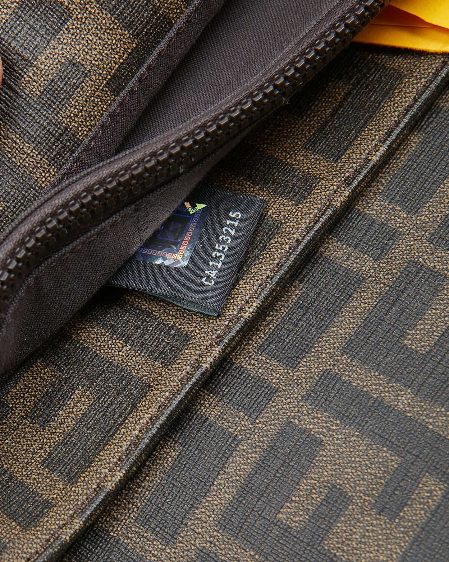 Fendi Brown Zucca Print Canvas Messenger Crossbody Flap Bag