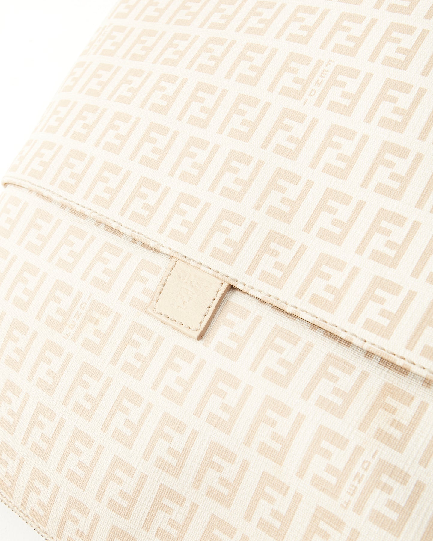 Fendi Beige Coated Canvas Zucchino Crossbody Bag