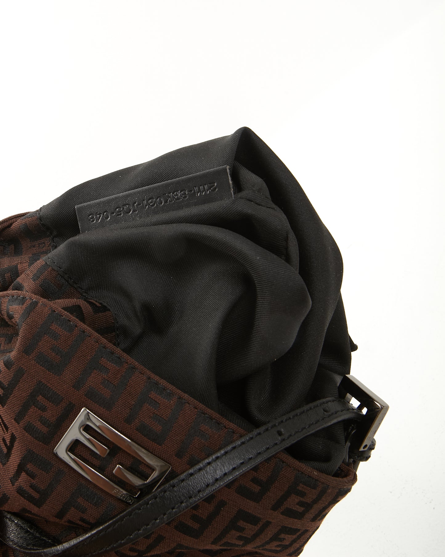 Fendi Brown Zucchino Canvas Shoulder Bag