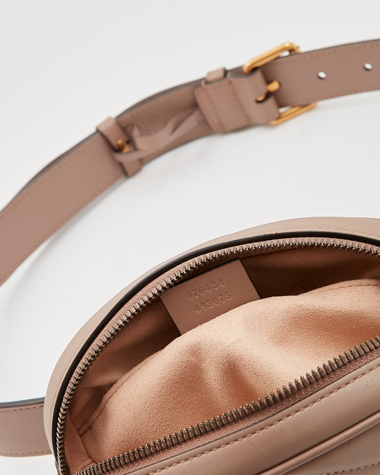 Gucci Nude Marmont Matelasse Chevron Belt Bag - 85/34