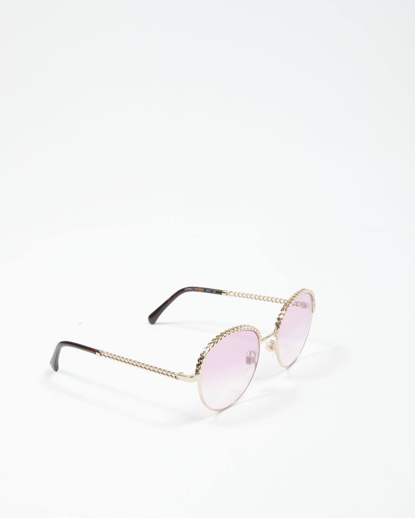 Lunettes de soleil Chanel à verres ronds dégradés roses 2184