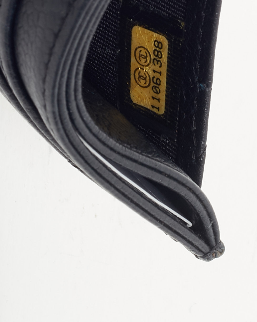 Chanel Black Caviar Quilted CC Logo Card Holder