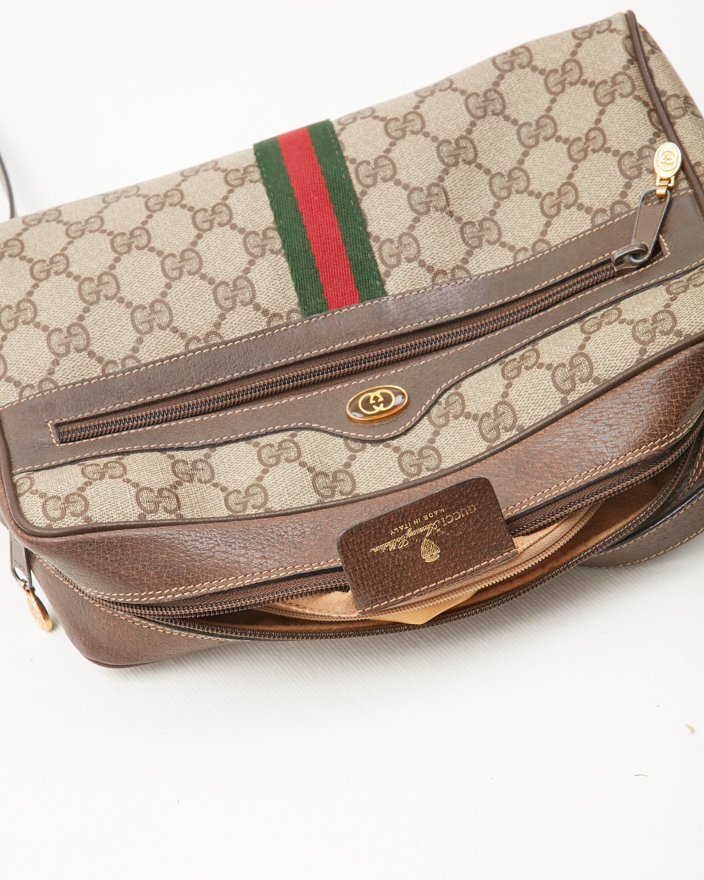 Gucci Vintage GG Supreme Plus Ophidia Crossbody Bag