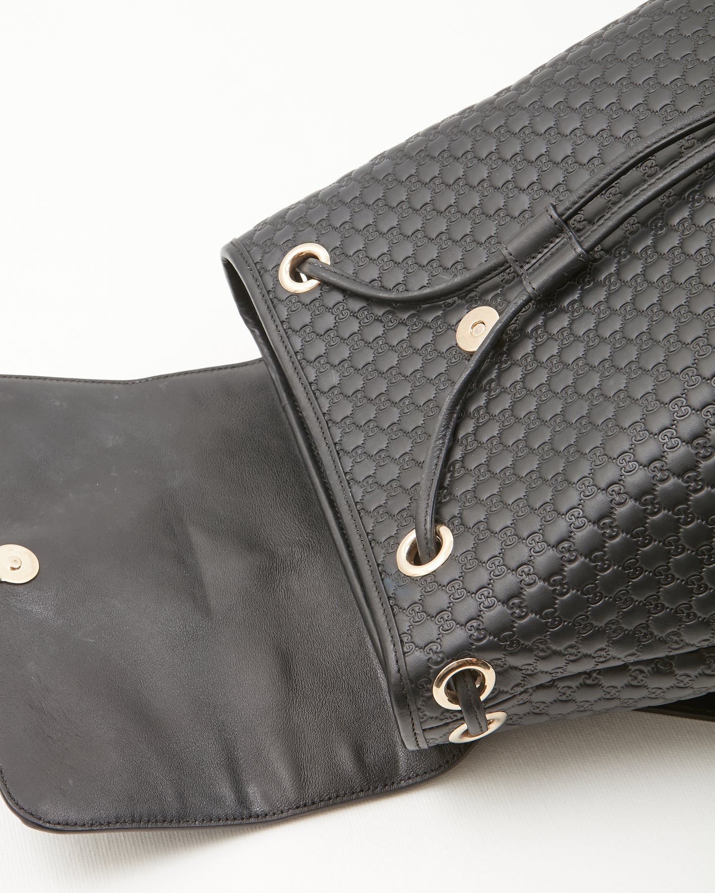 Gucci Black Micro Guccissima Leather Rucksack Backpack