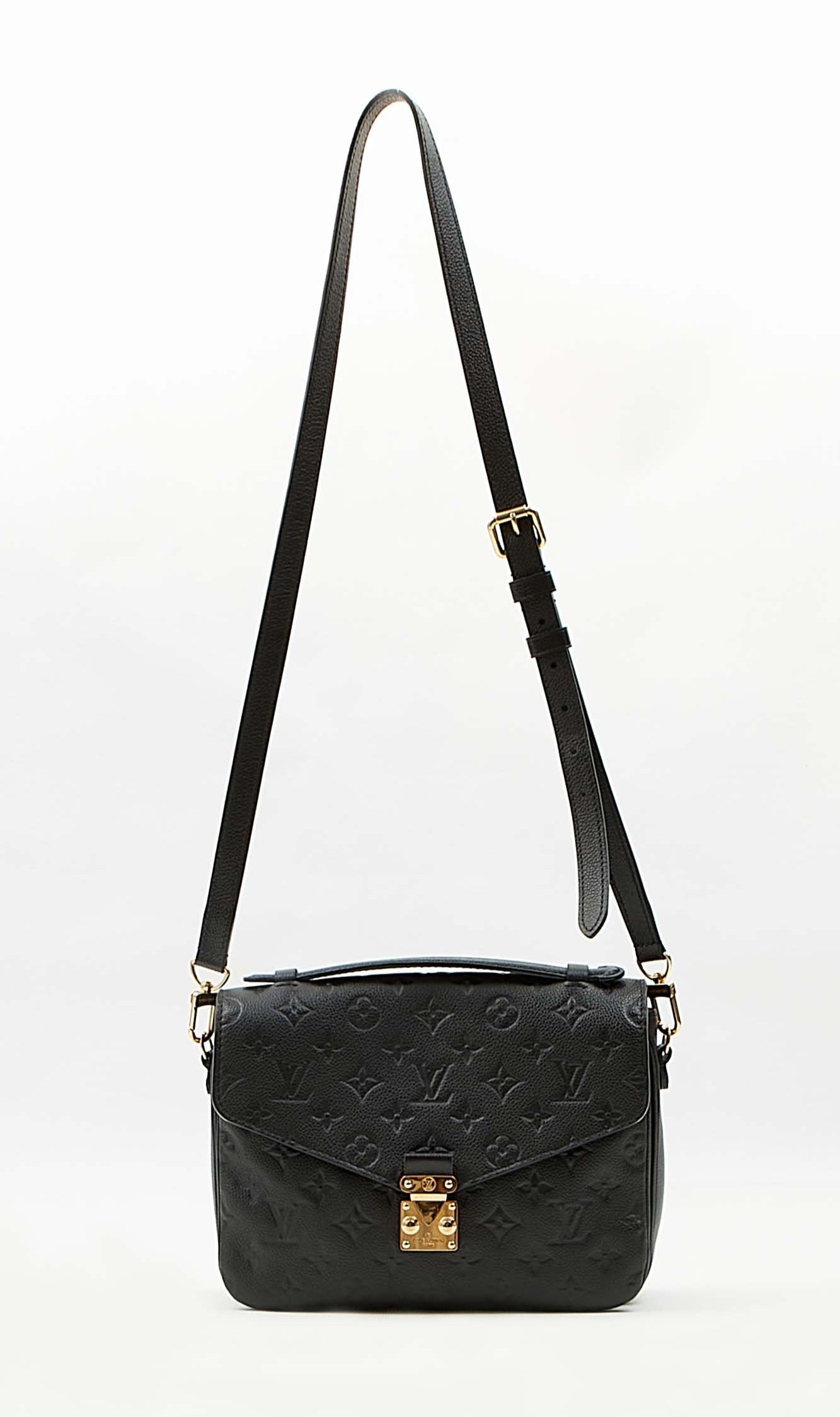 Explore a Louis Vuitton Black Empreinte Monogram Pochette Metis