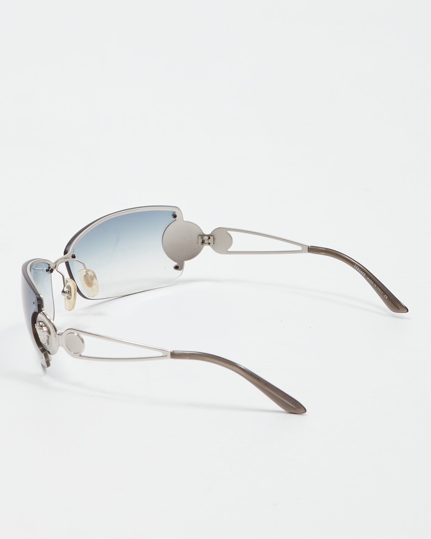 Versace Lunettes de soleil tête de Medusa argentées MOD2028