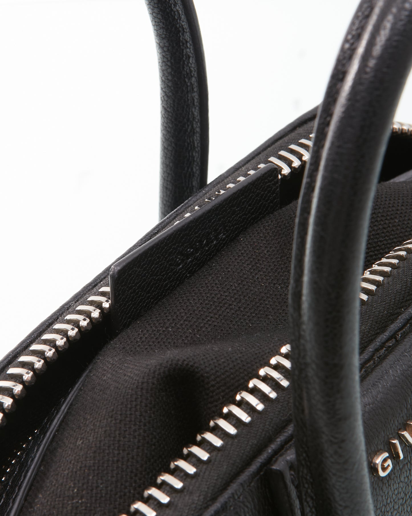 Givenchy Black Grained Leather Mini Antigona Bag
