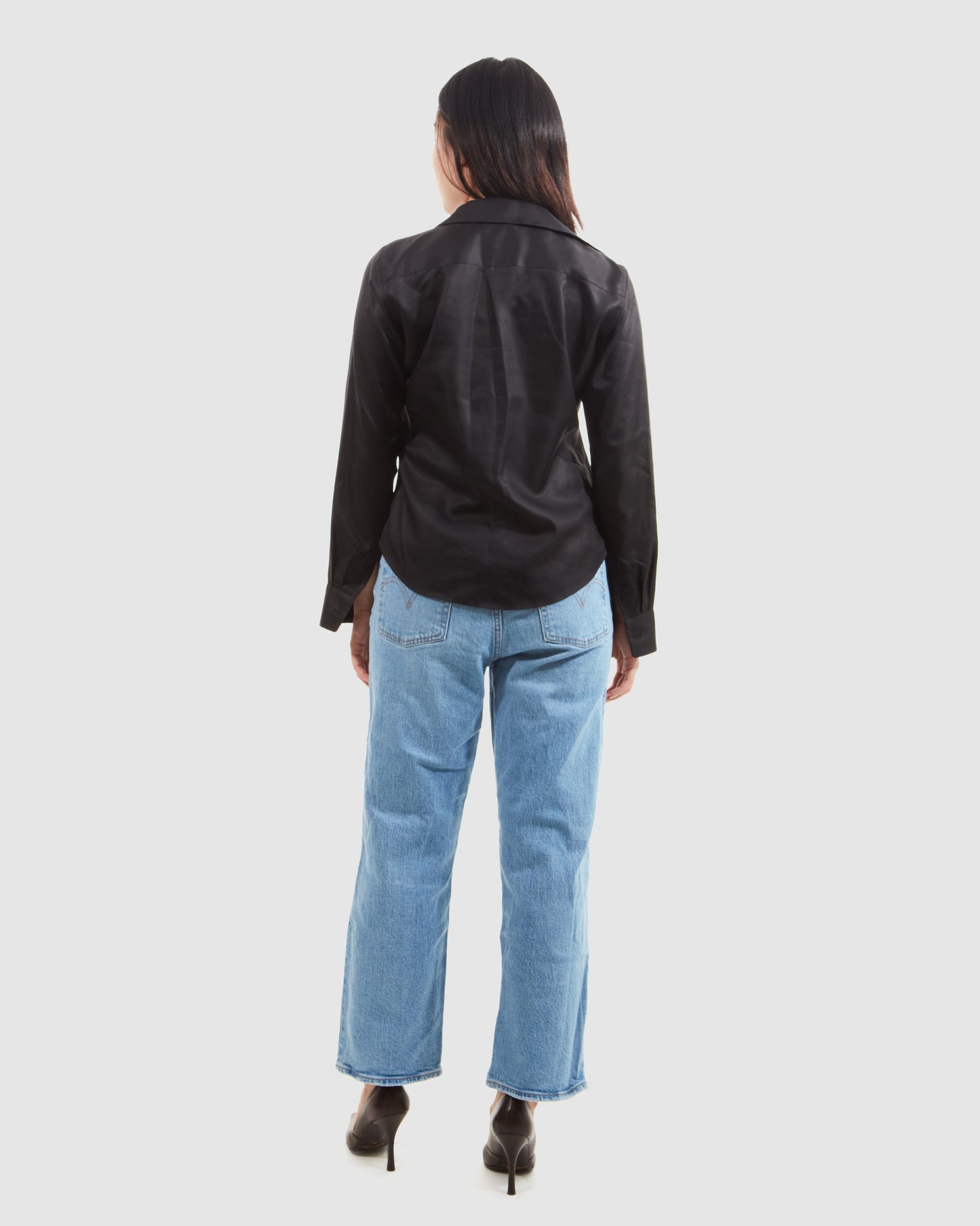 Carolina Herrera Black Silk Blouse - S