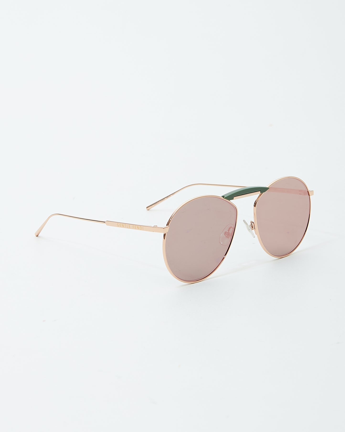 Fendi x GENTLE MONSTER Lunettes de soleil aviateur rondes dorées/roses Gentle Fendi No. 2