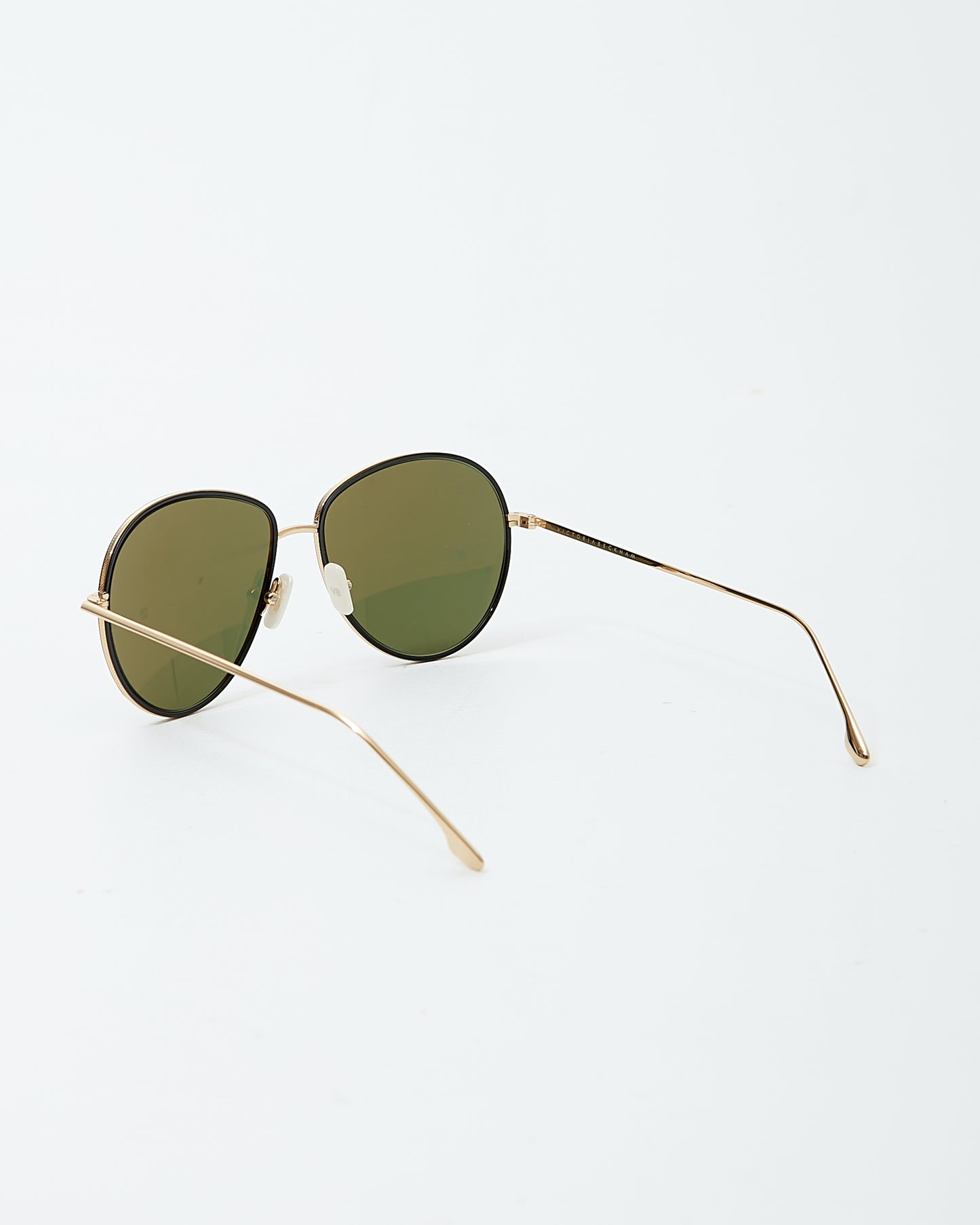 Victoria Beckham Gold/Black VBS158 Aviator Sunglasses