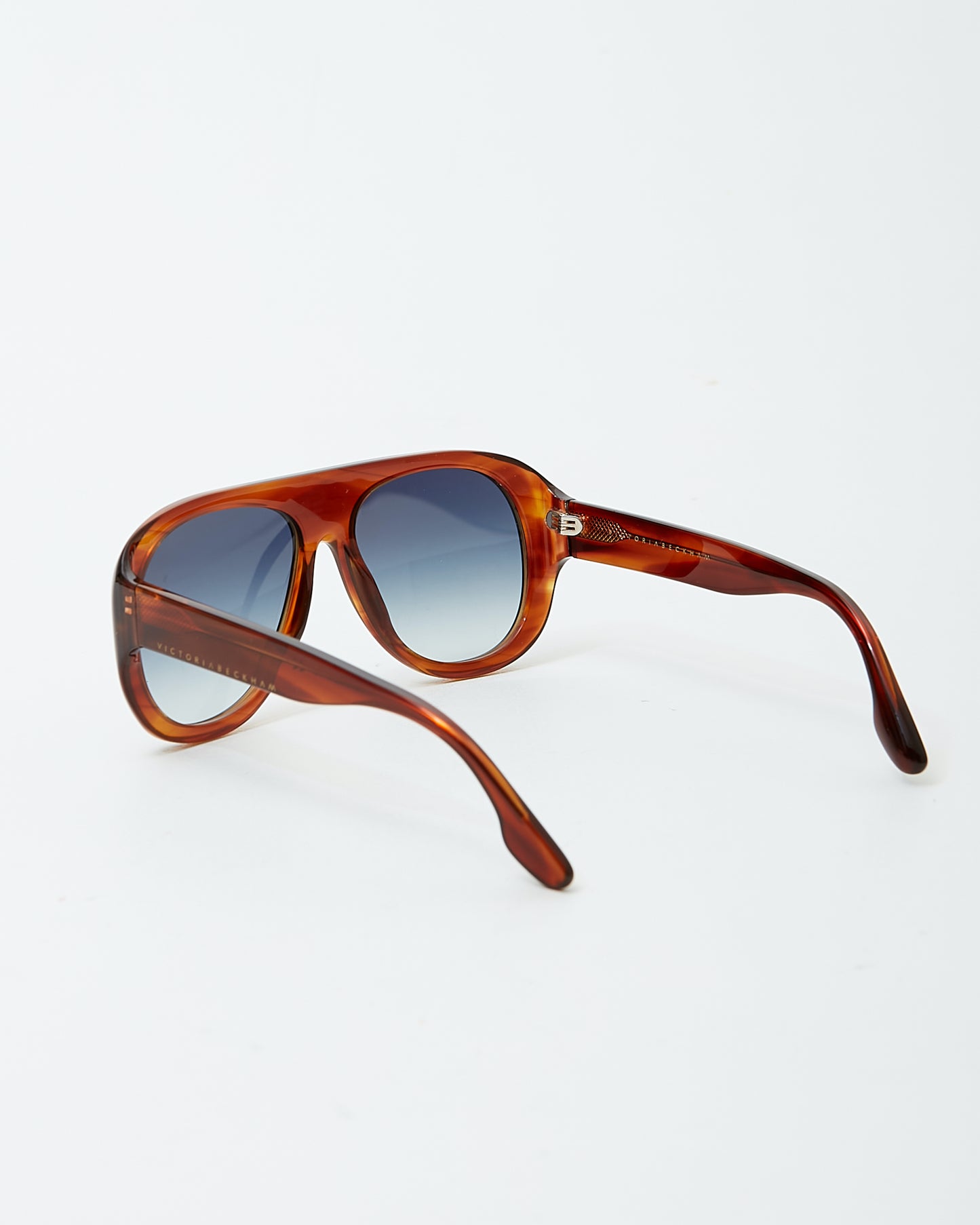 Victoria Beckham Havana Flat Top VB141S Aviator Sunglasses