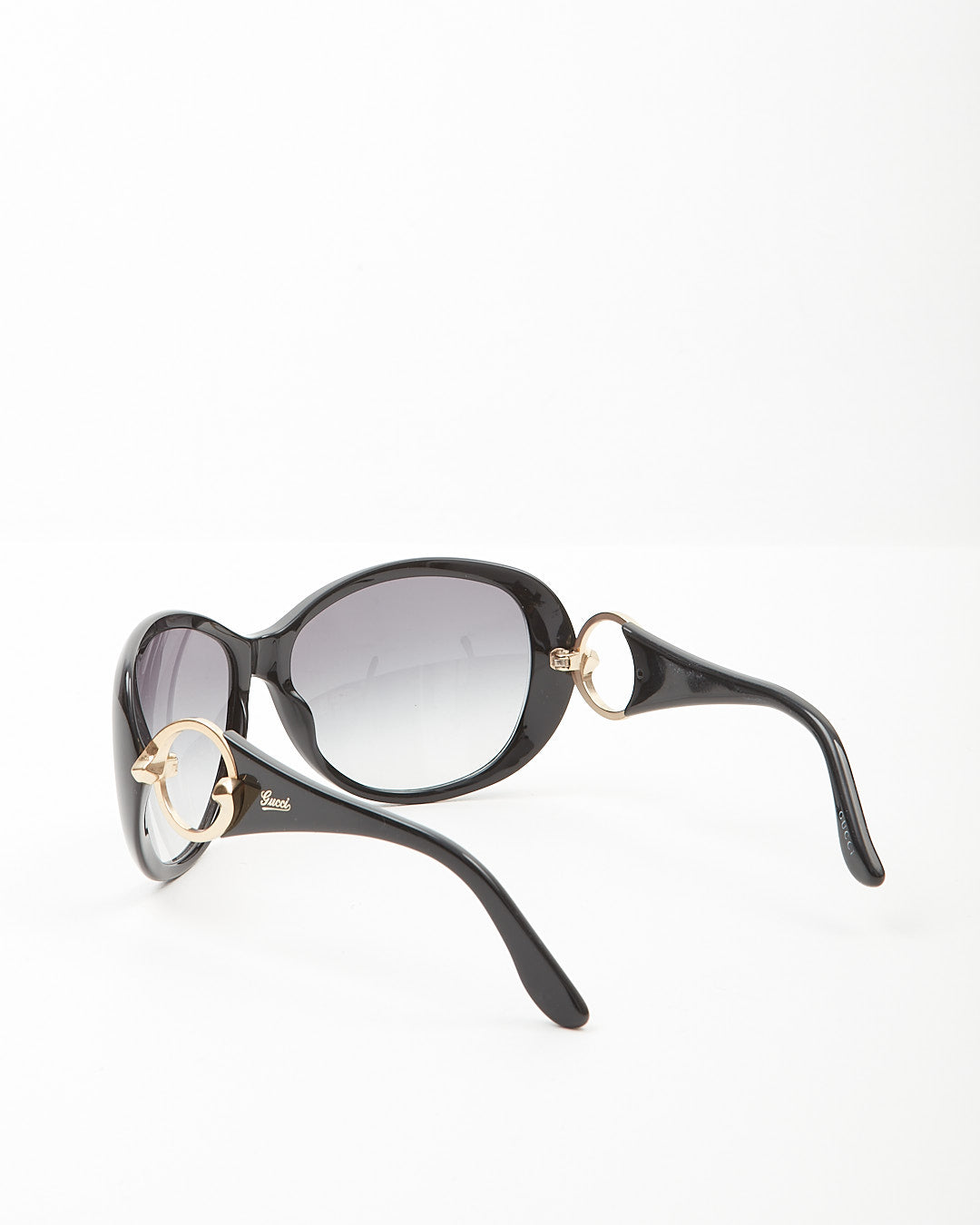 Lunettes de soleil ovales surdimensionnées noires Gucci GG3030