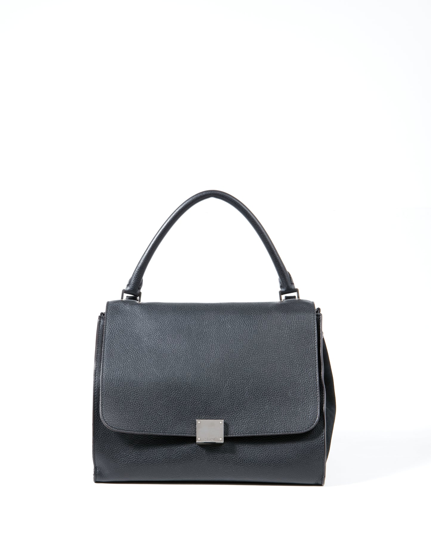 Celine Black Leather Trapeze Tote