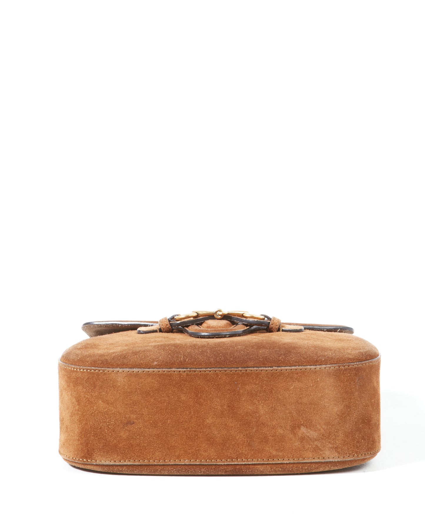 Gucci Brown Suede Lady Web Medium Shoulder Bag