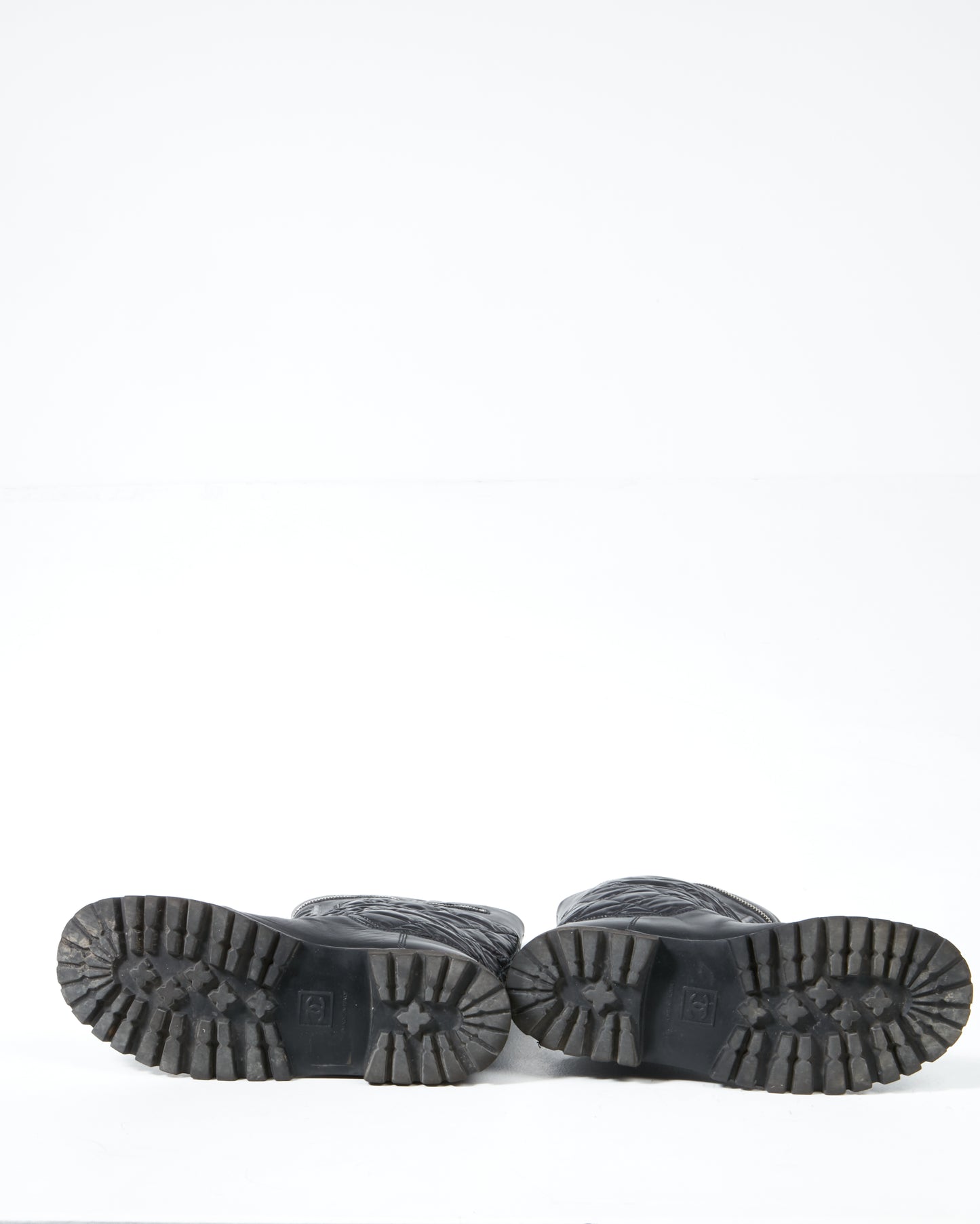 Bottes Coco Cocoon en nylon/cuir noir Chanel - 38