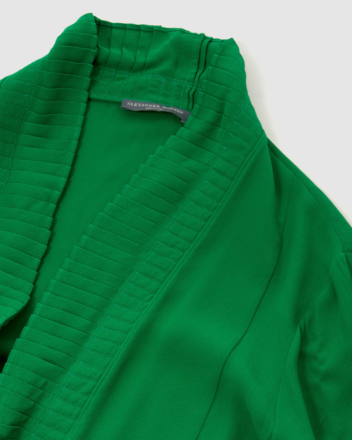 McQueen Green Ruffle A Line Dress - 38