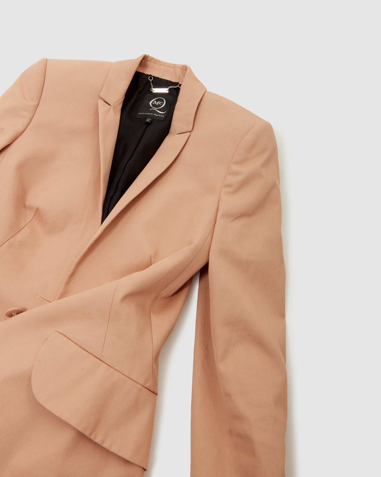 McQueen Blush Cotton Blazer - 38