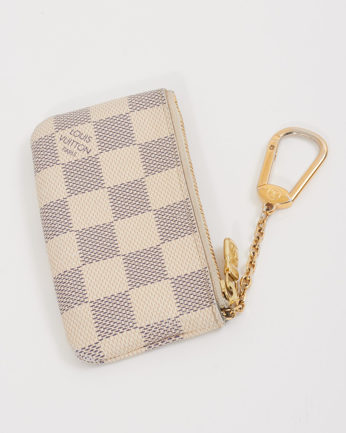 Pochette à clés en toile Louis Vuitton Damier Azur