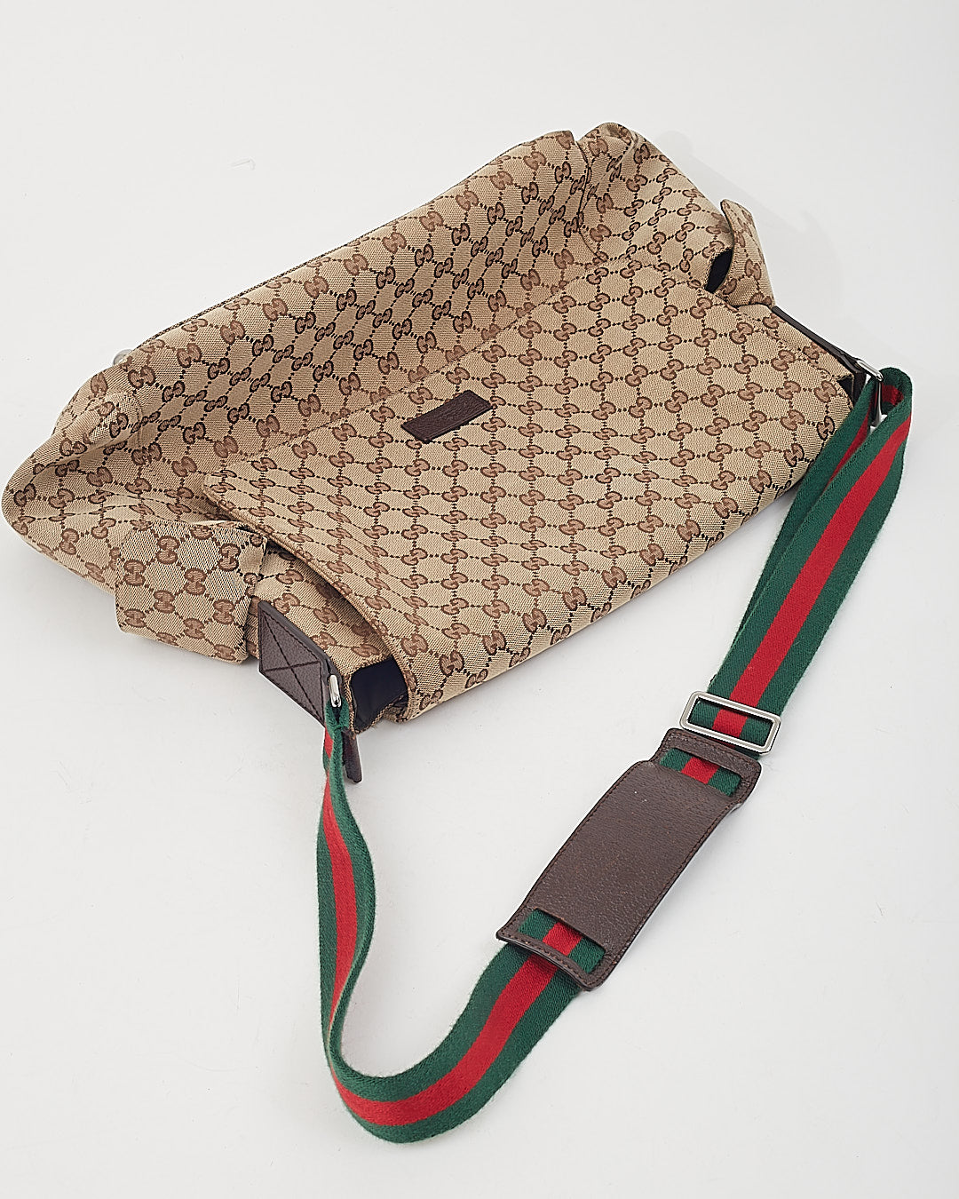 Gucci Brown GG Canvas Print Diaper Bag