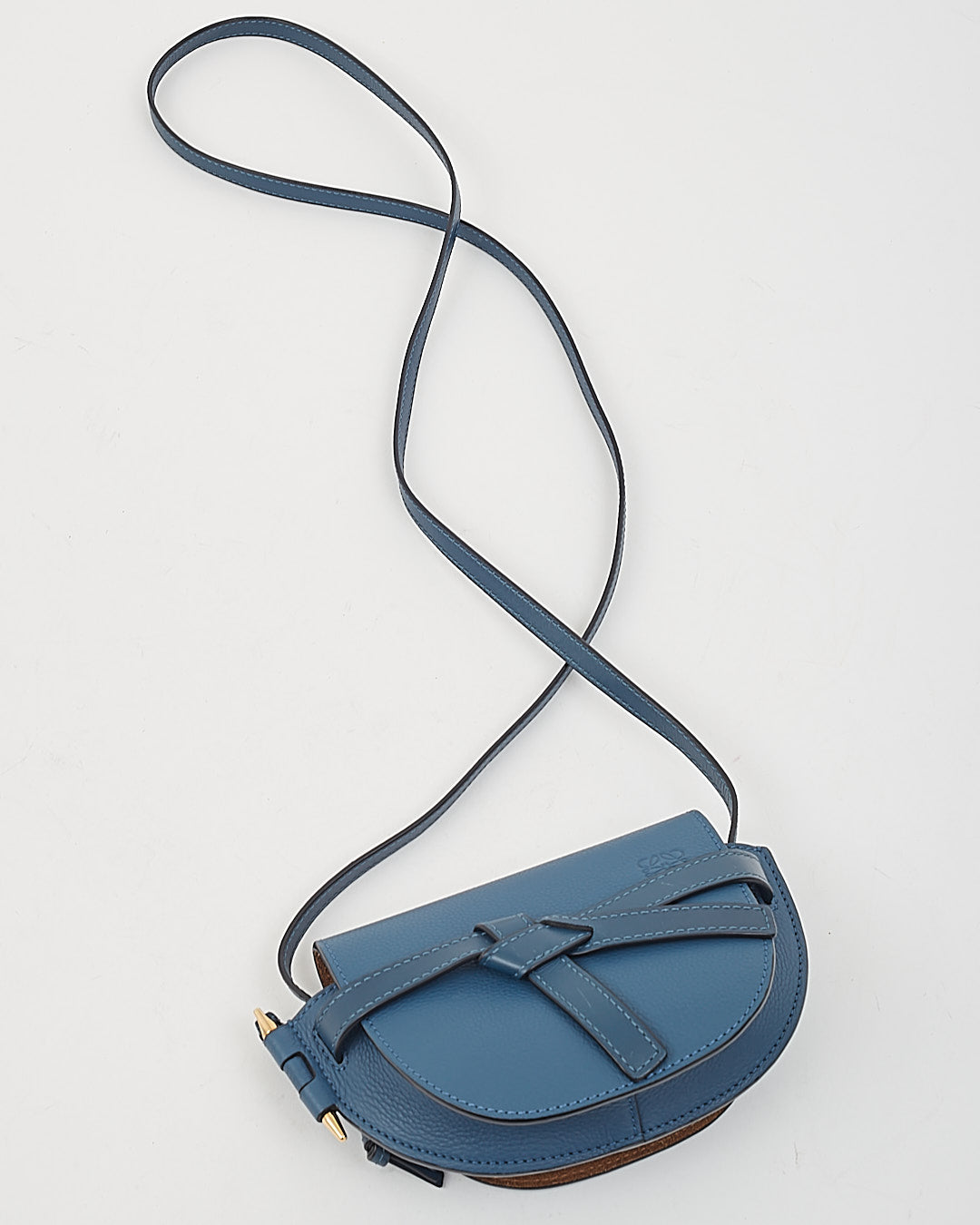 Loewe Blue Leather Mini Gate Crossbody Bag