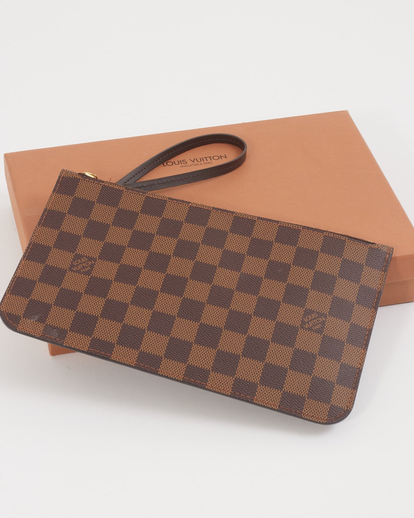 Louis Vuitton Damier Ebene Canvas Wristlet Pouch