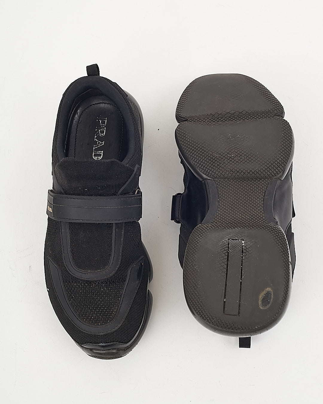 Prada Black Fabric & Rubber Cloudbust Sneaker Men's - 7