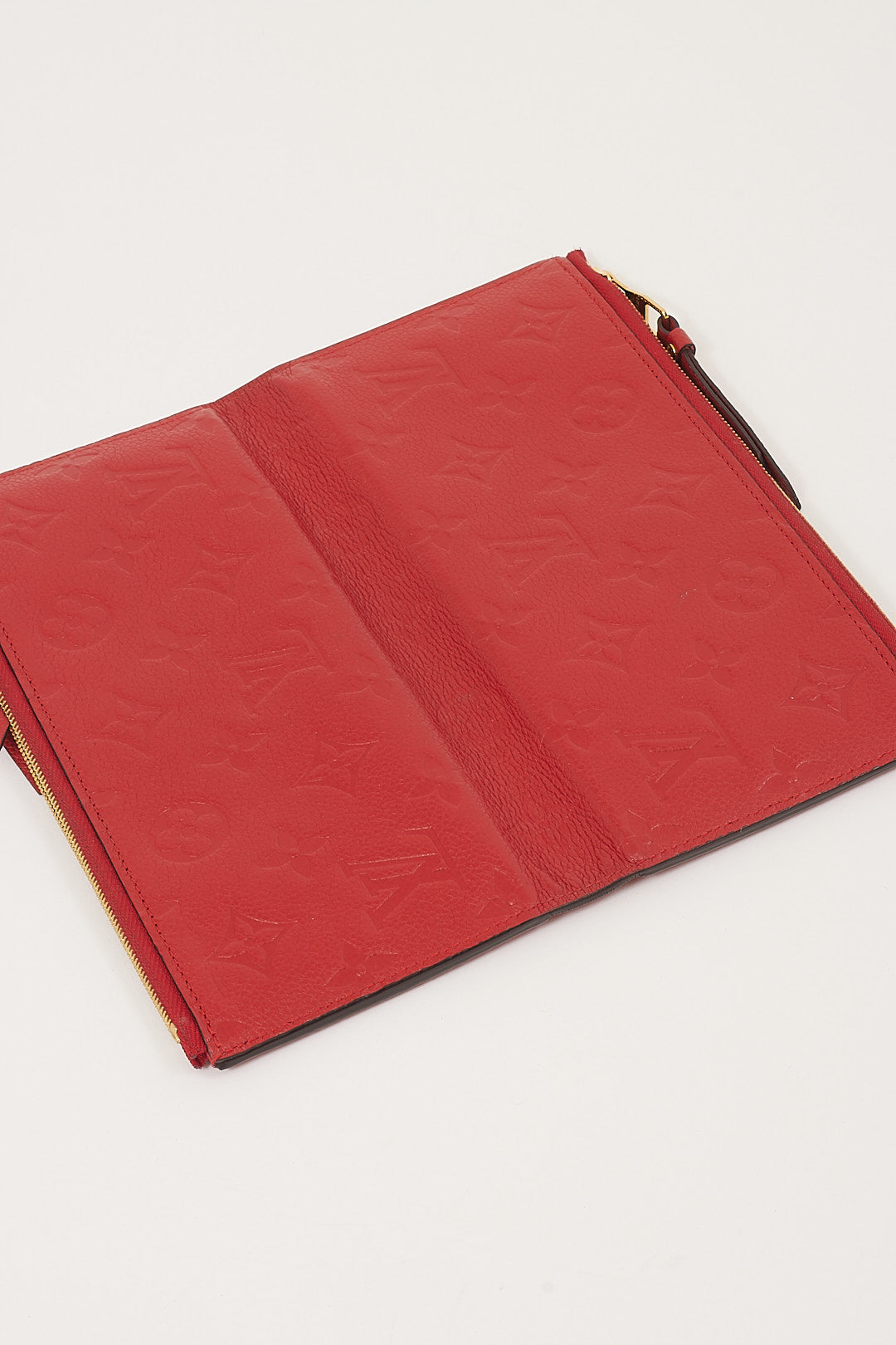 Louis Vuitton Red Monogram Empreinte Leather Adele Wallet