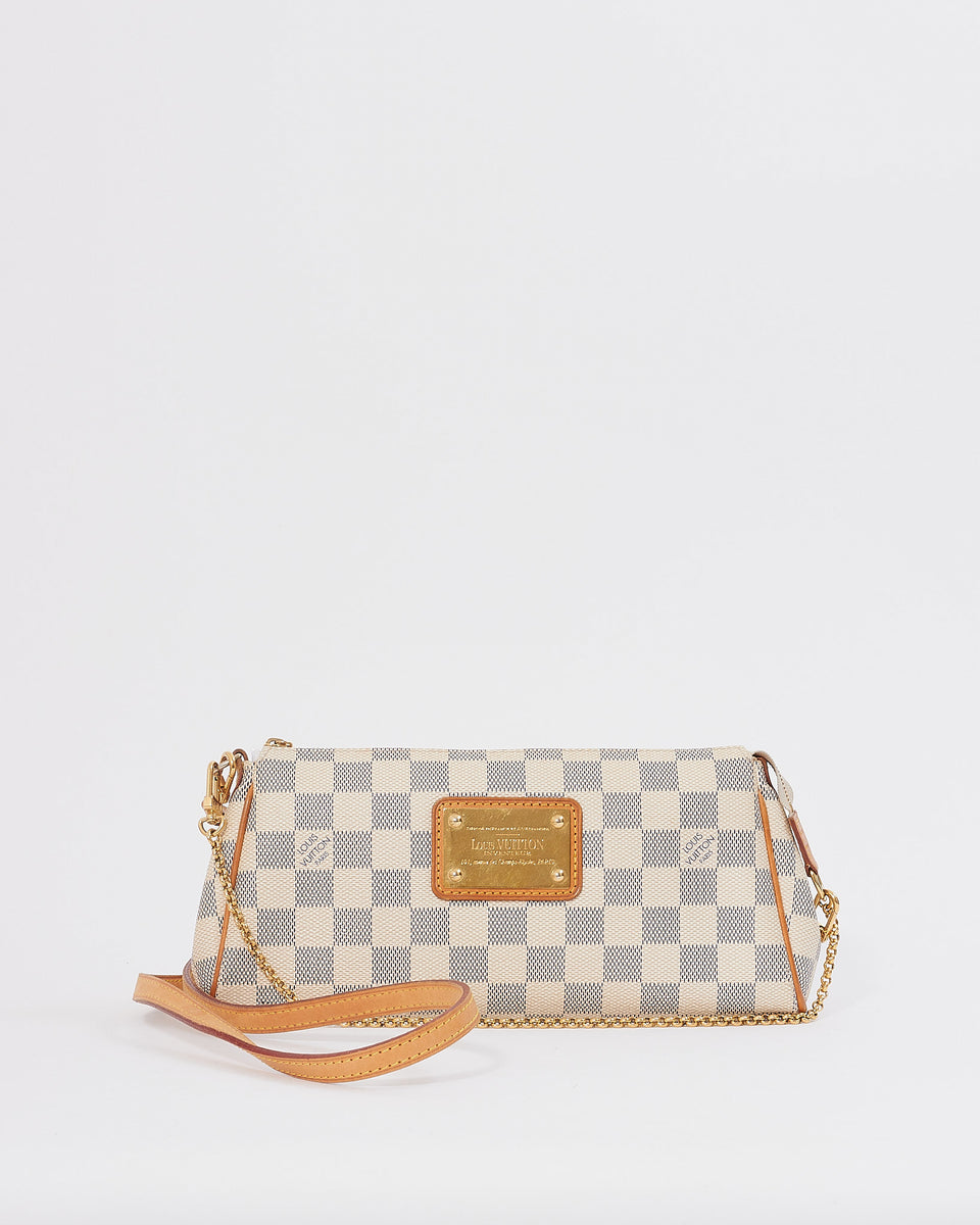 Louis Vuitton Damier Azur Canvas Eva Clutch Crossbody Bag – RETYCHE