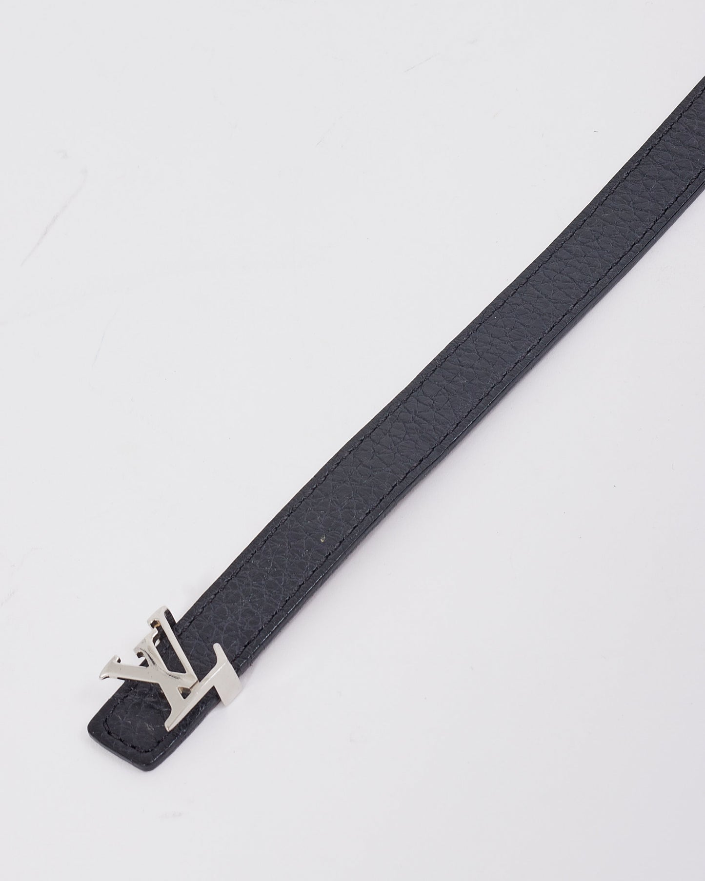 Louis Vuitton Black/Tan Grained Leather Reversible Bracelet