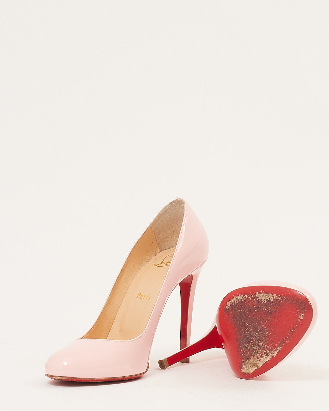 Louboutin Pink Patent Fifille 100 Heel Pumps - 39.5