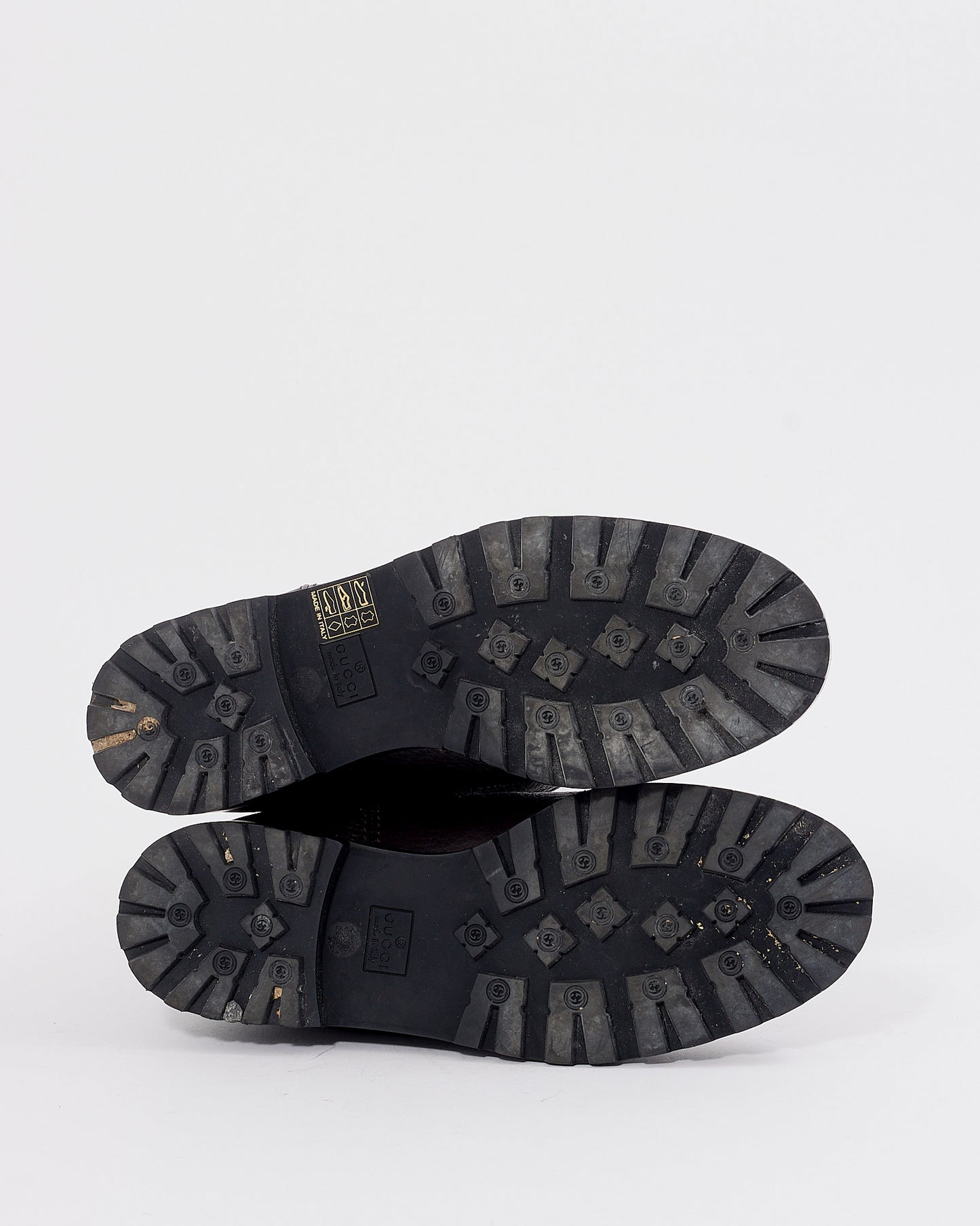 Gucci Brown Leather Fur Boots - 37.5