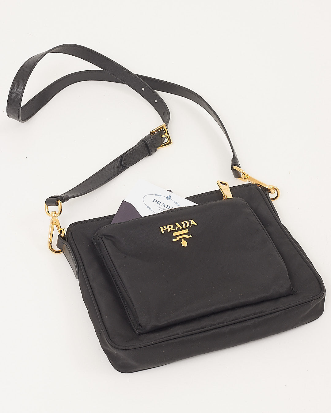 Prada Black Nylon Tessuto Crossbody Messenger Bag