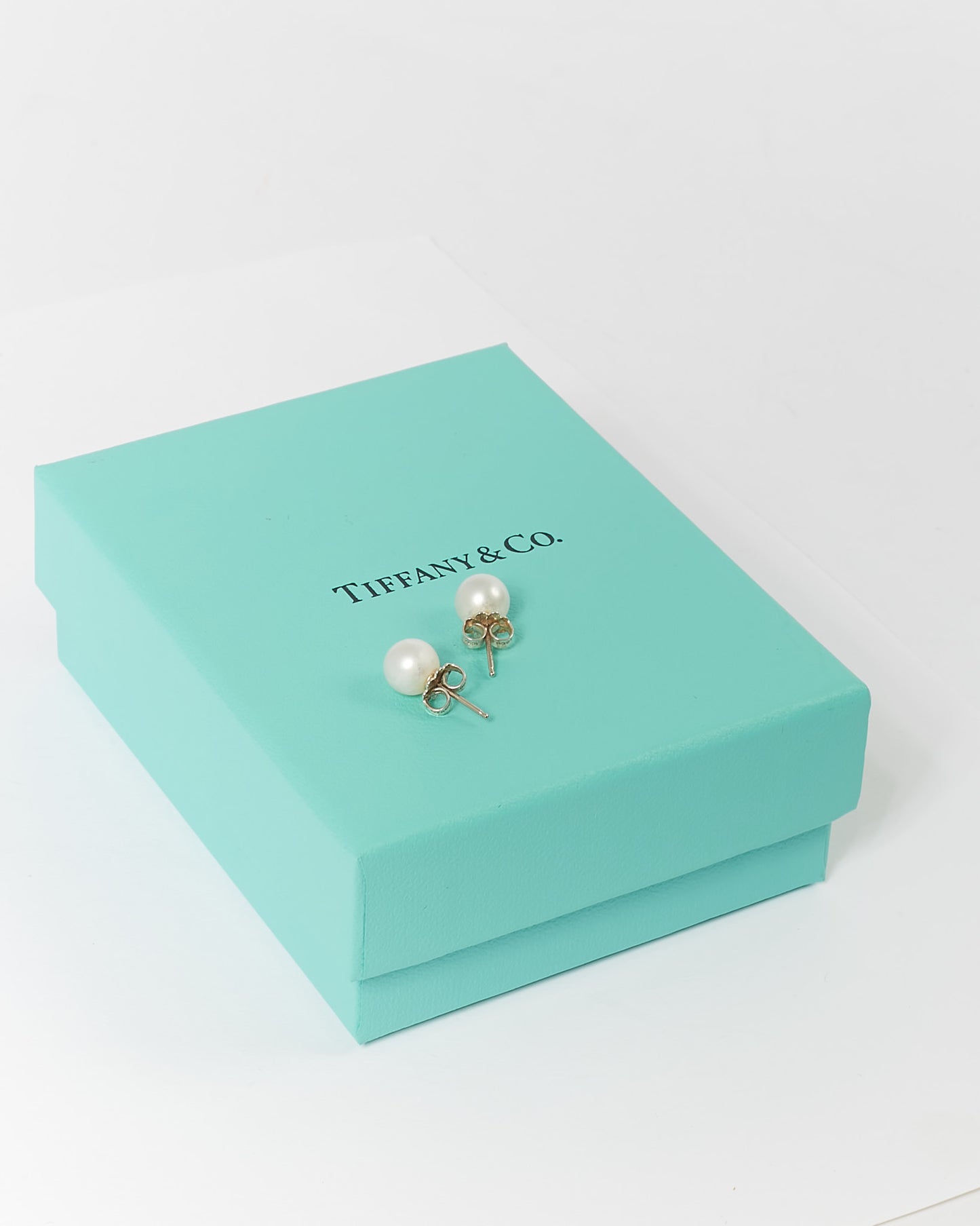 Tiffany Sterling Silver Ziegfeld Pearl Earrings